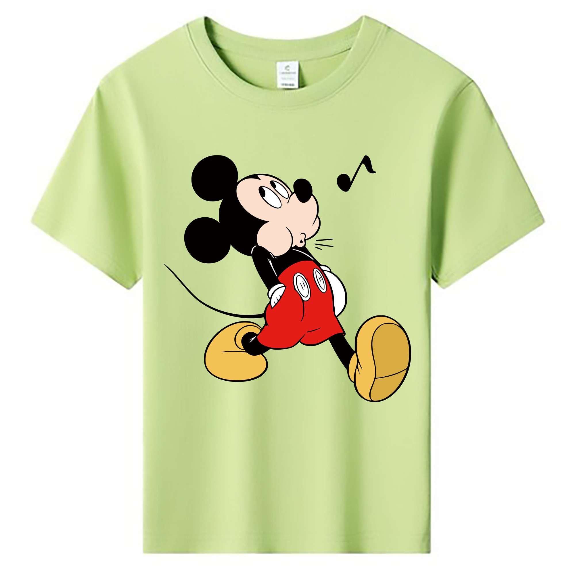 ミッキーマウス Mickey Mouse 綿100％キッズTシャツ（フロントプリント）